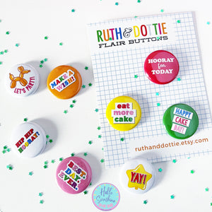 Birthday Buttons Party Favor